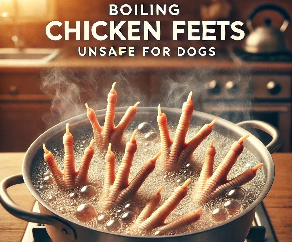 can dogs eat cooked chicken feet